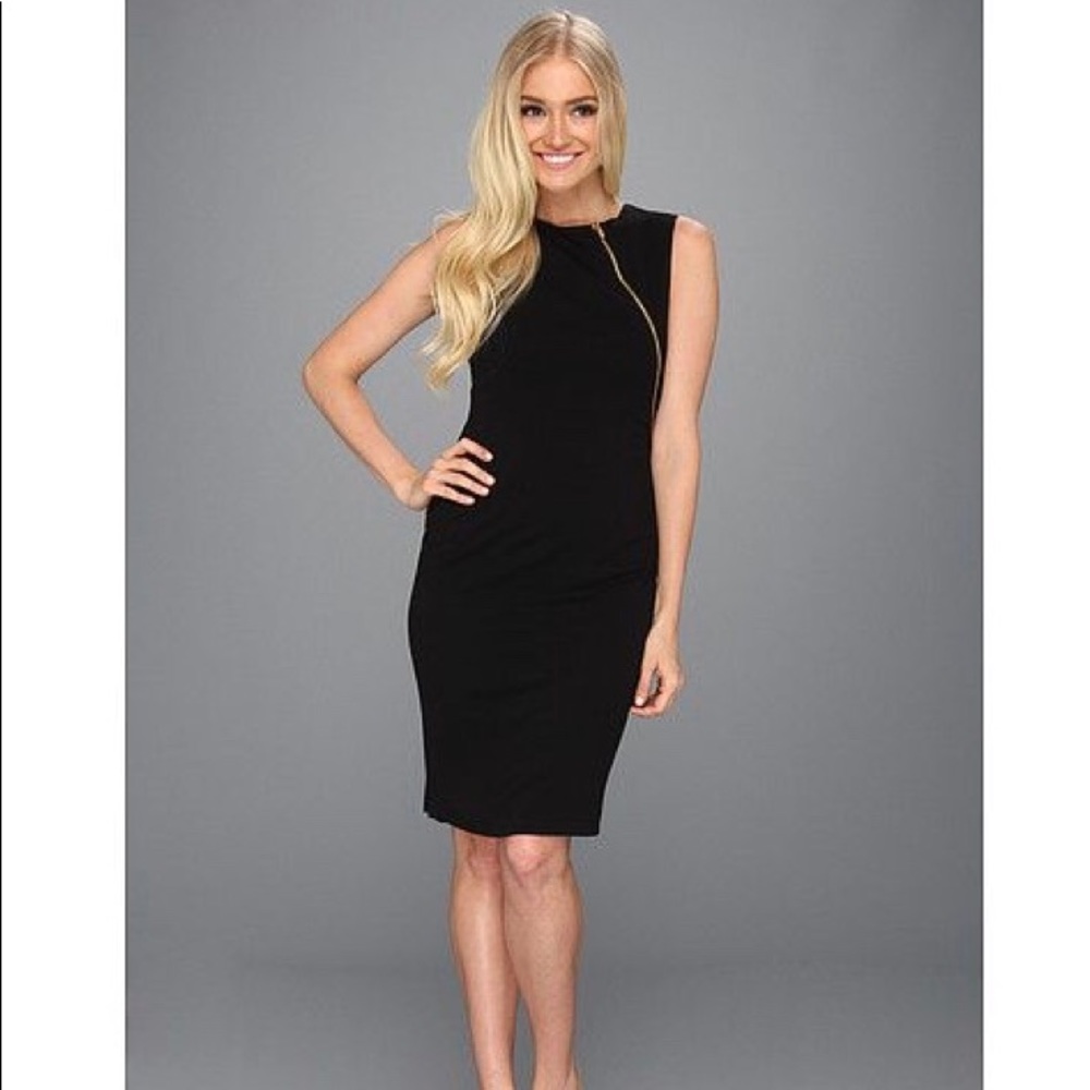 Calvin Klein Exposed Zip Sheath Dress